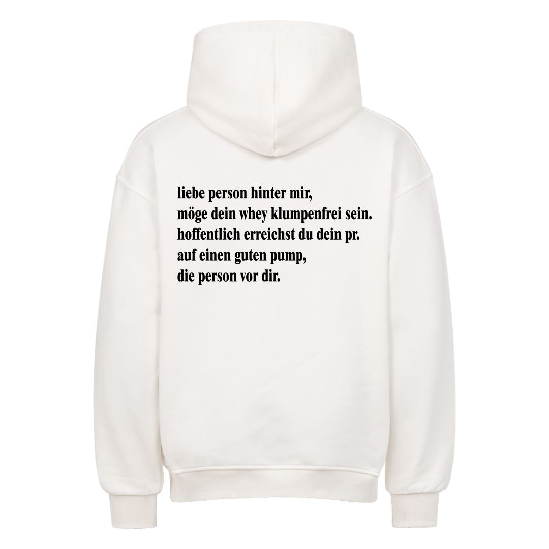 liebe person hinter mir Oversized Hoodie