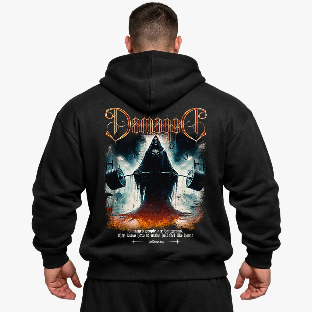 Damaged (backprint) Oversized Hoodie