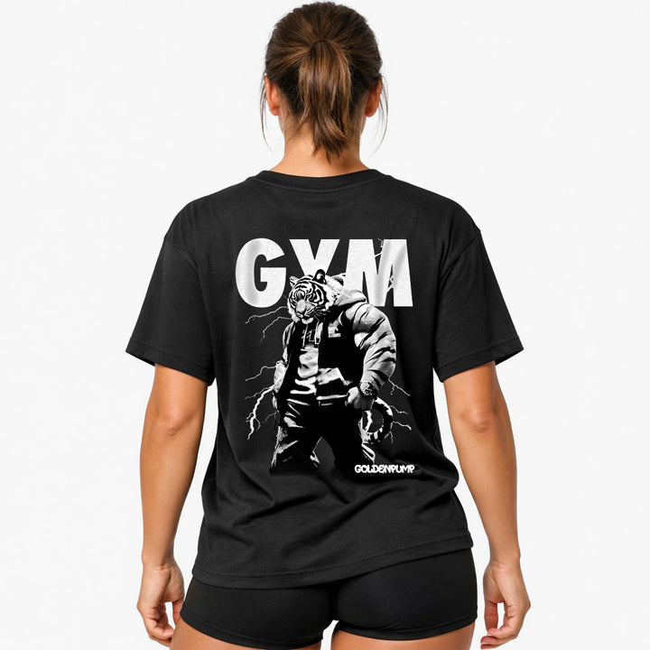 Gym-Tiger (Backprint) Oversized Shirt