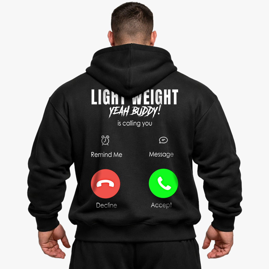 Light weight calling (backprint) Oversized Hoodie