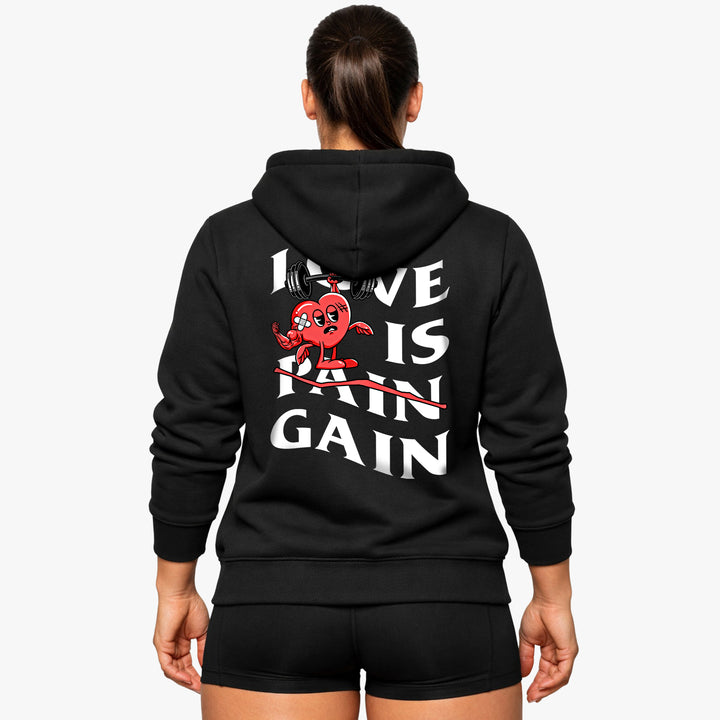 Sudadera con capucha Love is Gain (Backprint)