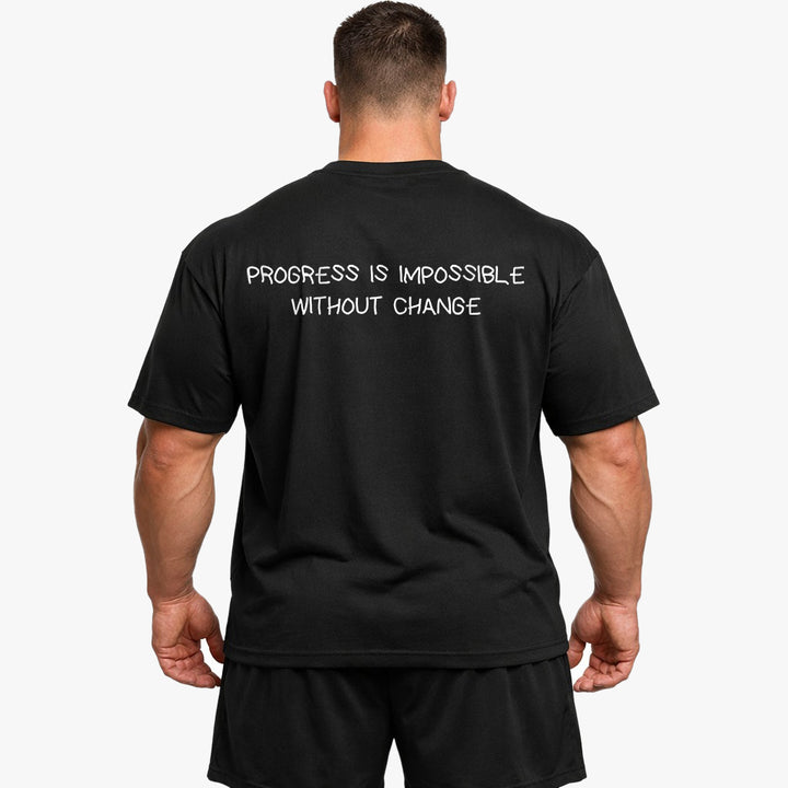 PROGRESS IS IMPOSSIBLE WITHOUT CHANGE Oversized (Backprint) Shirt