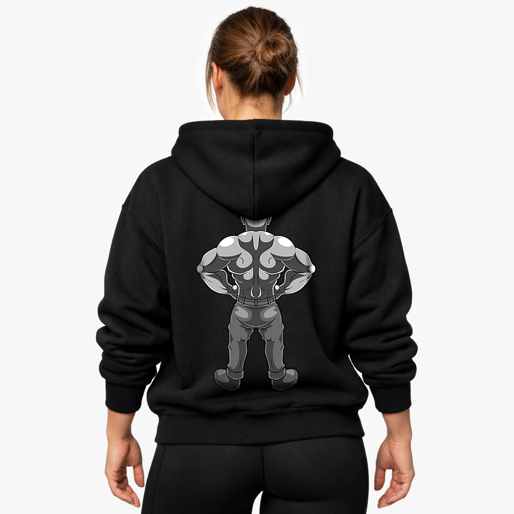 Yellow B&W (Backprint) Oversized Hoodie